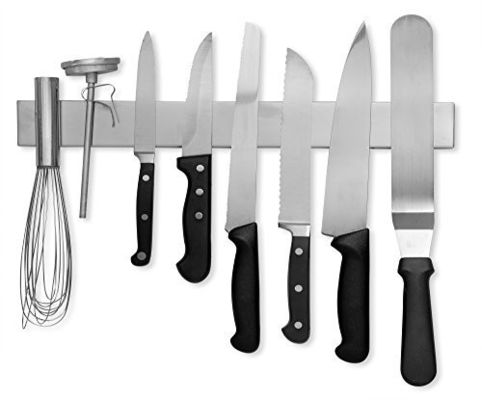 16 pulgadas de acero inoxidable banda de cuchillo magnético para el almacenamiento de la cocina ordenada y práctica