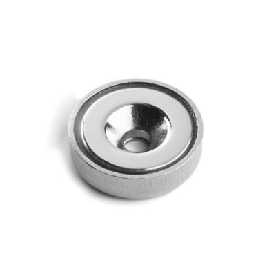 Magneto de taza de 25 mm de superpotencia con agujero contrafundido Resistencia aproximada de 19 kg Agujero d1 5,5 mm