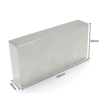 100x50x20 mm Imán de tierras raras con servicio de corte Imán rectangular NdFeB directo