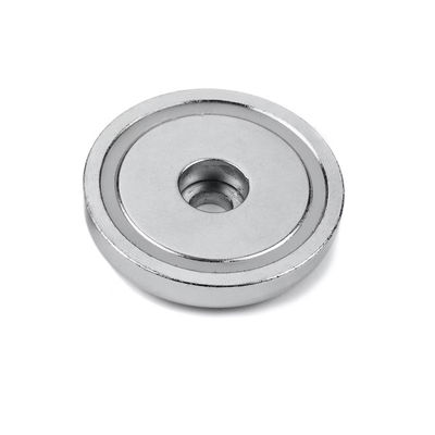 D42mm Magneto de olla con base magnética de neodimio de taza redonda y fuerza de desplazamiento fuerte