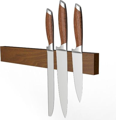 Personaliza tu cocina aceptando logotipo personalizado para bandas de cuchillo magnético de madera de acacia