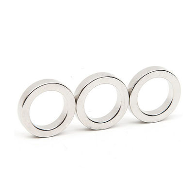 Magnetos eléctricos de neodimio N42 en forma de anillo, recubertos de plata, para uso industrial