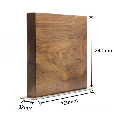 260x240x32 mm Portacuchillos magnéticos de doble cara con madera de bambú permanente