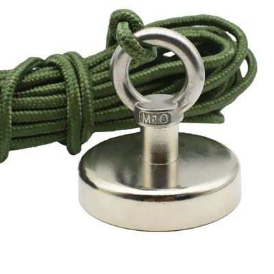 Magneto de neodimio de alta tolerancia POTN08-75 550 libras Fuerte con agujero de tornillo para la pesca