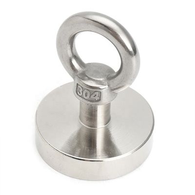 Magneto de neodimio de alta tolerancia POTN08-75 550 libras Fuerte con agujero de tornillo para la pesca