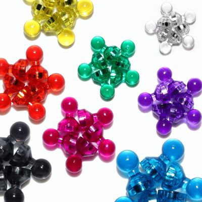 Pin de empuje magnético de neodimio de plástico de color personalizado para imanes de oficina