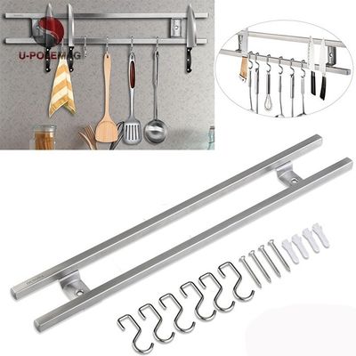 Fuerte y duradero 18 pulgadas de tubo cuadrado de acero inoxidable de cuchillo magnético con gancho