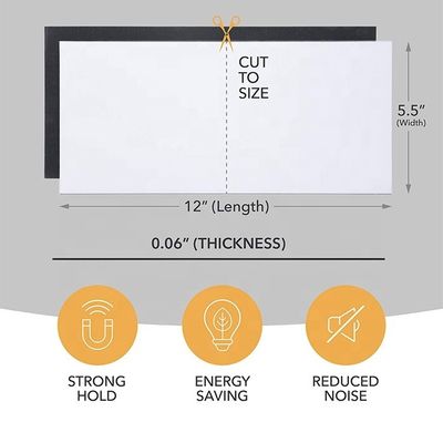Capa de ventilación magnética de 5,5&quot; x 12&quot; Blanco para ventiladores de suelo o de techo y registros de aire