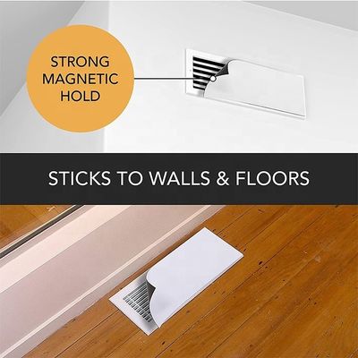Capa de ventilación magnética de 5,5&quot; x 12&quot; Blanco para ventiladores de suelo o de techo y registros de aire