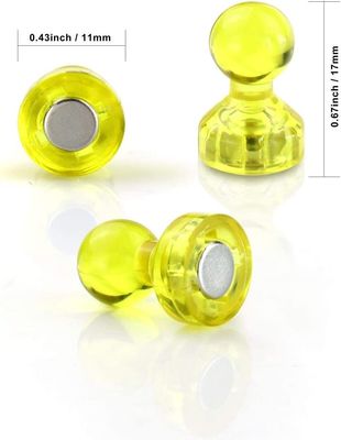 Magnetos de plástico de empuje de pernos súper fuertes para refrigeradores de alto rendimiento de grado cilíndrico NdFeB