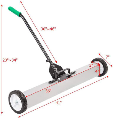 7' 18cm Ruedas Mano Empuje Magnético tornillos de uñas Barreras para una recogida fácil y eficaz