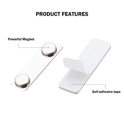 310g de espuma autoadhesiva de 45x13mm fuerte insignia de nombre magnética con dos imanes perfecto
