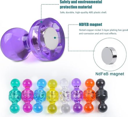 8 Colores variados Imágenes permanentes con alfiler de empuje Imágenes de refrigerador fuertes para oficina