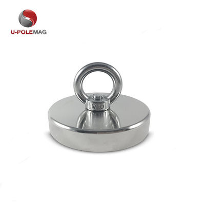 Magnetos de pesca NdFeB de alta fuerza magnética D80x19mm-M10 con campo magnético permanente
