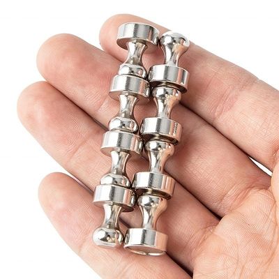Pin de empuje de acero magnético con revestimiento de níquel de neodimio para oficina y refrigerador
