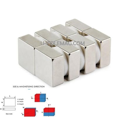 ISO9001 2000 N52 Imán de neodimio super fuerte NdFeB 50x50x25mm para el servicio de procesamiento