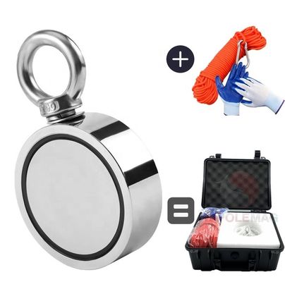 NiCuNi revestido D75mm 880lbs doble lado de la pesca Magnet Bundle para la caza del río lago