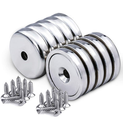 Tiempo de producción Aproximadamente 25-30 días D32x8mm Copa magnética de neodimio con agujero de contraenchufe