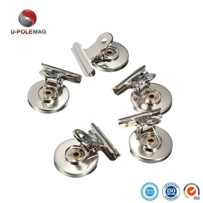 Neodimio Magneto Acero inoxidable Clips de papel magnético fuerte para paredes y pizarras