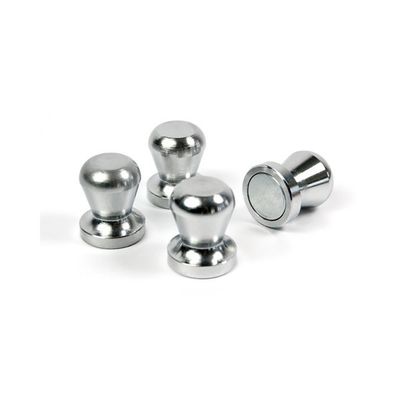 Revestimiento de níquel permanente Pulsadores magnéticos de neodimio fuerte para el imán de la nevera de plata