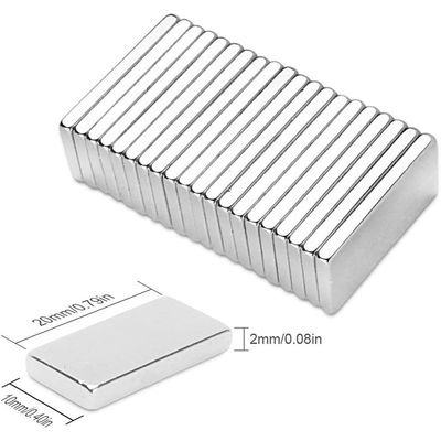 Tolerancia /-0,05 mm Magnetos de neodimio N45 super fuertes recubiertos de níquel para bloques rectangulares