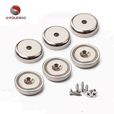 Htn04-60x15-8.5 mm Neodimio contra-fundido Magneto de olla con recubrimiento de Ni-Cu-Ni