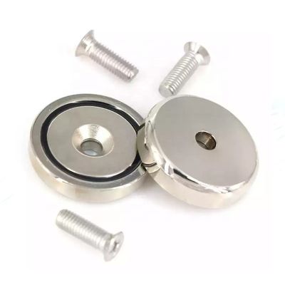 5.5mm de tamaño de tornillo Magneto industrial NeFeB personalizado Magneto de maceta con anillo de agujero contrafundido