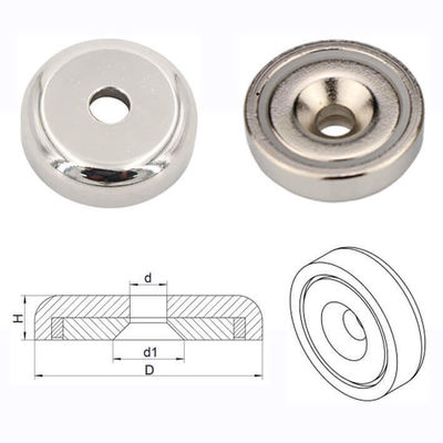 5.5mm de tamaño de tornillo Magneto industrial NeFeB personalizado Magneto de maceta con anillo de agujero contrafundido