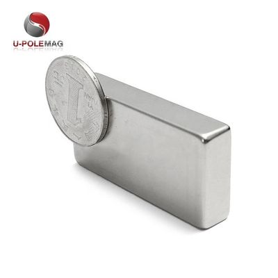 80C-220C N52 resistente a la temperatura 40x20x10 Imán de neodimio con recubrimiento de níquel