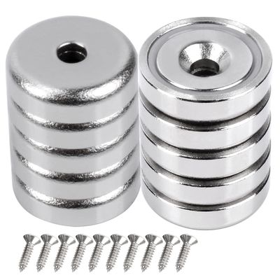 D20 MM 20lbs NdFeB Magneto de maceta con agujero contrafundido Altura total H 7.2 mm Agujero d1 4.5 mm