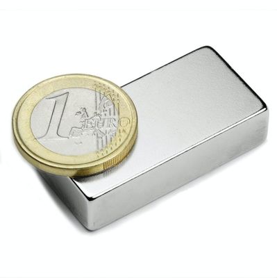 40*20*10mm N52 Imán de bloque de neodimio con dirección de magnetismo axial y tolerancia ± 1%