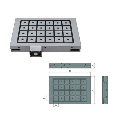 Cazador magnético permanente para máquinas CNC y rectificadores de superficies de 300x600 mm o tamaño personalizado