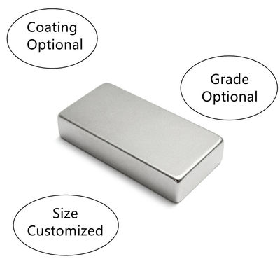 100x50x20 mm Imán de tierras raras con servicio de corte Imán rectangular NdFeB directo