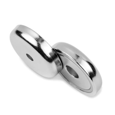 D42mm Magneto de olla con base magnética de neodimio de taza redonda y fuerza de desplazamiento fuerte