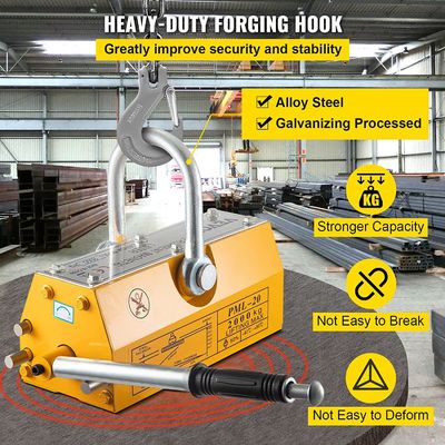 1000 kg Elevador magnético manual portátil ideal para tareas de elevación de objetos pesados