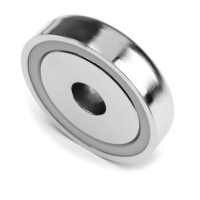 Magnetos de montaje de fuerza de tracción de 35 libras con agujero contraborrado y diámetro de olla D 60 mm