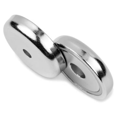 Magnetos de montaje de fuerza de tracción de 35 libras con agujero contraborrado y diámetro de olla D 60 mm