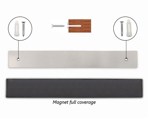 Conveniente de 16 pulgadas de acero inoxidable cuchillos magnéticos de barra de estantería para utensilios de cocina