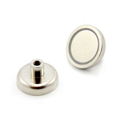 Material compuesto Magneto redondo NdFeB Neodimio Magneto de maceta D60mm con fuerza de 160 kg