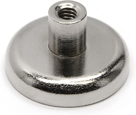 Material compuesto Magneto redondo NdFeB Neodimio Magneto de maceta D60mm con fuerza de 160 kg