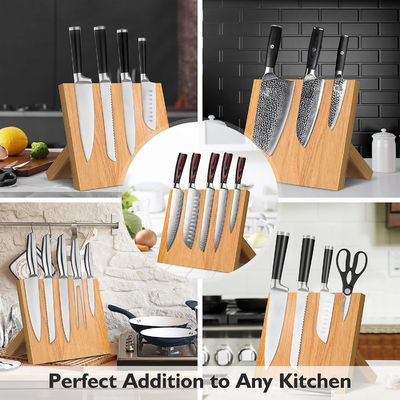 Mejorar la organización de su cocina con nuestro soporte de cuchillo de madera magnético hecho a medida