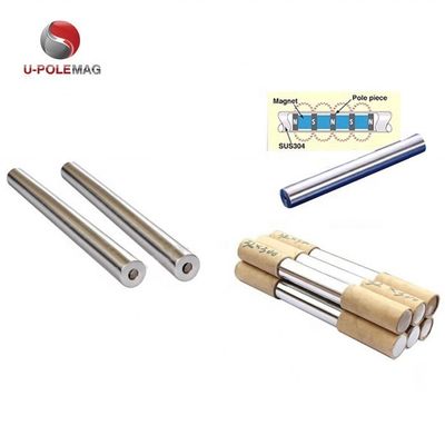Imán de neodimio 304 de acero inoxidable de grado 12000 Gauss Imán de tubo magnético permanente potente