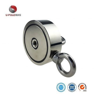300KG de fuerza de tracción de la forma de la taza doble cara de la pesca del magnetista para la recuperación confiable