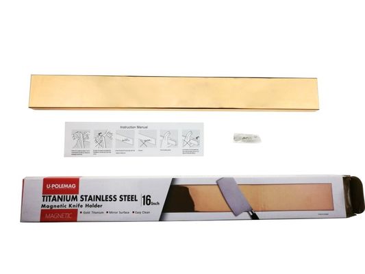 Espacio exterior de liberación de espacio de color dorado Titanio Magnético Bar de cuchillo 400x45x15mm Tamaño