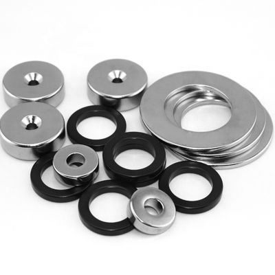 Imán de anillo grande magnetizado radial de neodimio recubierto de oro para aplicaciones industriales