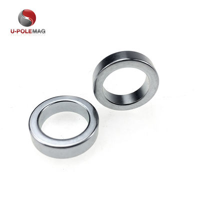 Imán de anillo grande magnetizado radial de neodimio recubierto de oro para aplicaciones industriales