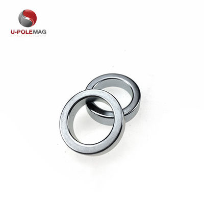 Imán de anillo grande magnetizado radial de neodimio recubierto de oro para aplicaciones industriales