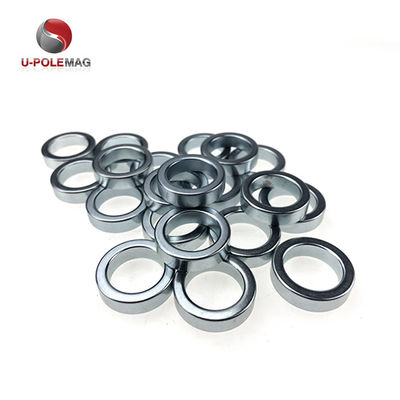 Imán de anillo grande magnetizado radial de neodimio recubierto de oro para aplicaciones industriales
