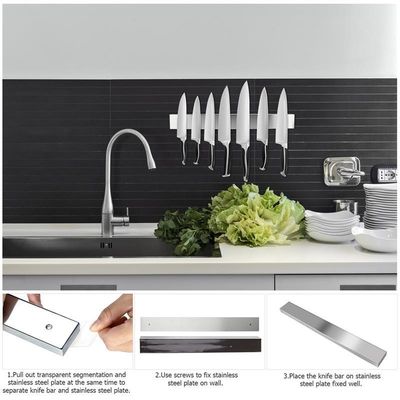 16 "Inoxidable Kitchen Tool Pared organizador magnético Ideal para el almacenamiento en el bastidor de la pared
