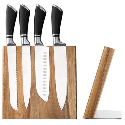 Organizador de cuchillos de madera de acacia, bloque universal para cuchillos, tijeras 235x110x35mm